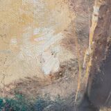 Paysage huile sur toile, fin du 20ème siècle