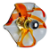 Fleur wall lamp by la Murina, orange murano glass, Italy, 1970