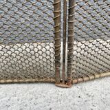 Antique 19th century fireplace screen, 5-panel spark arrester