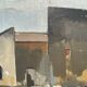 Huile sur toile vintage signée moderniste Gustav Adolf Johansson années 1960