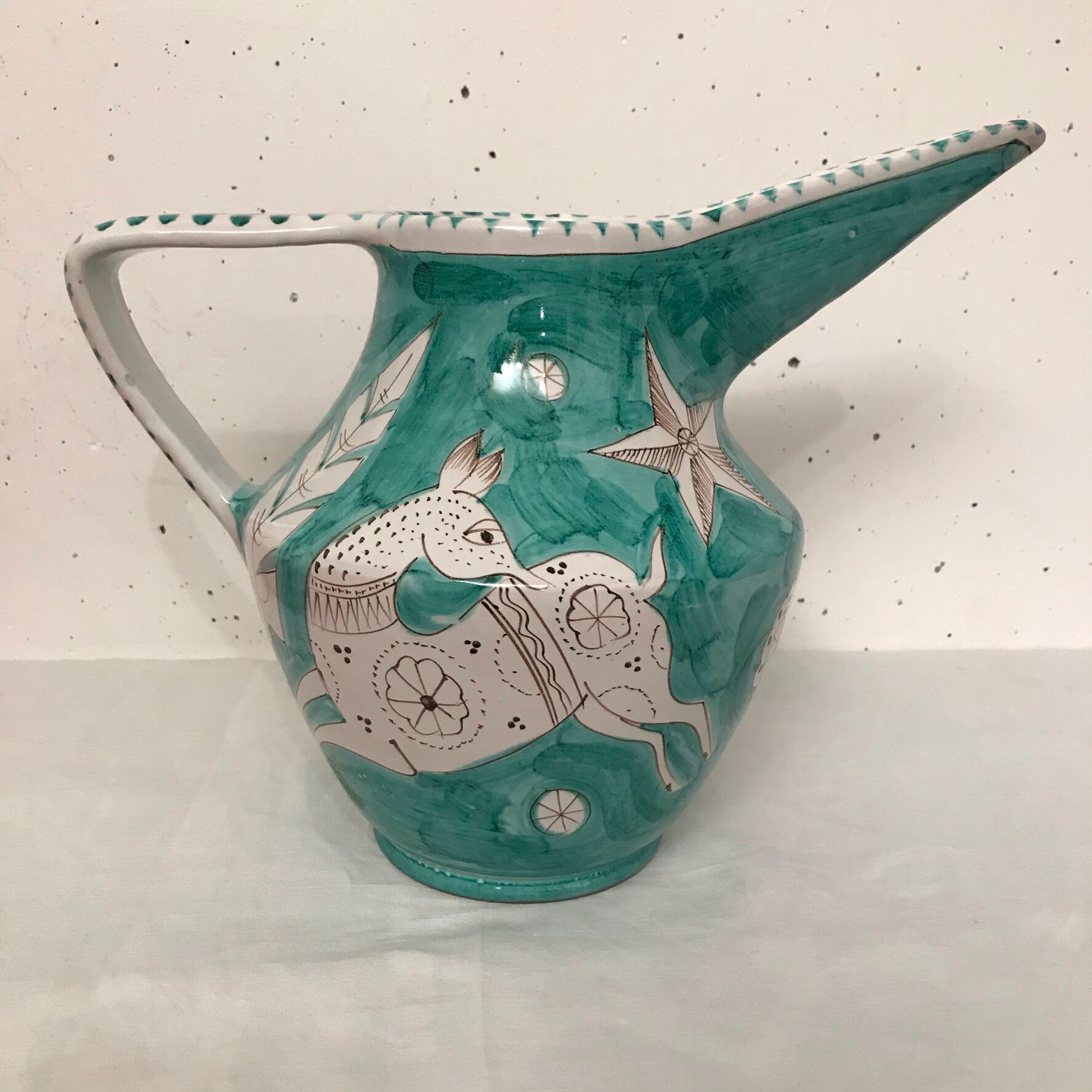 Ceramic pitcher La Vietrese Italy 1960