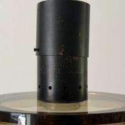 Flush mount in glass and yellow-brown metal by Seguso, 1950s, Italy.