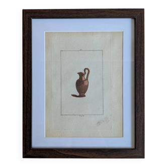 Ancient antique pottery engraving