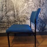 Thonet 1960s armchair in blue jersey