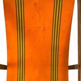Vintage orange folding garden chair / beach chair