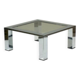 1960 Chrome Metal Table Italian Space Age Design Coffe Table