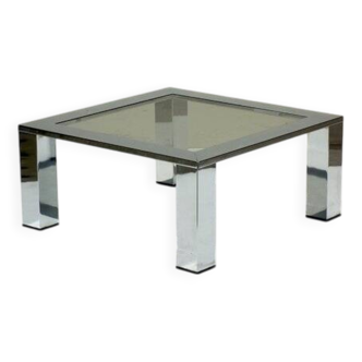 1960 Chrome Metal Table Italian Space Age Design Coffe Table