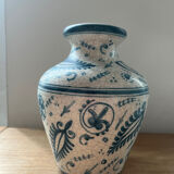 Vase en céramique balnc / bleu /vert