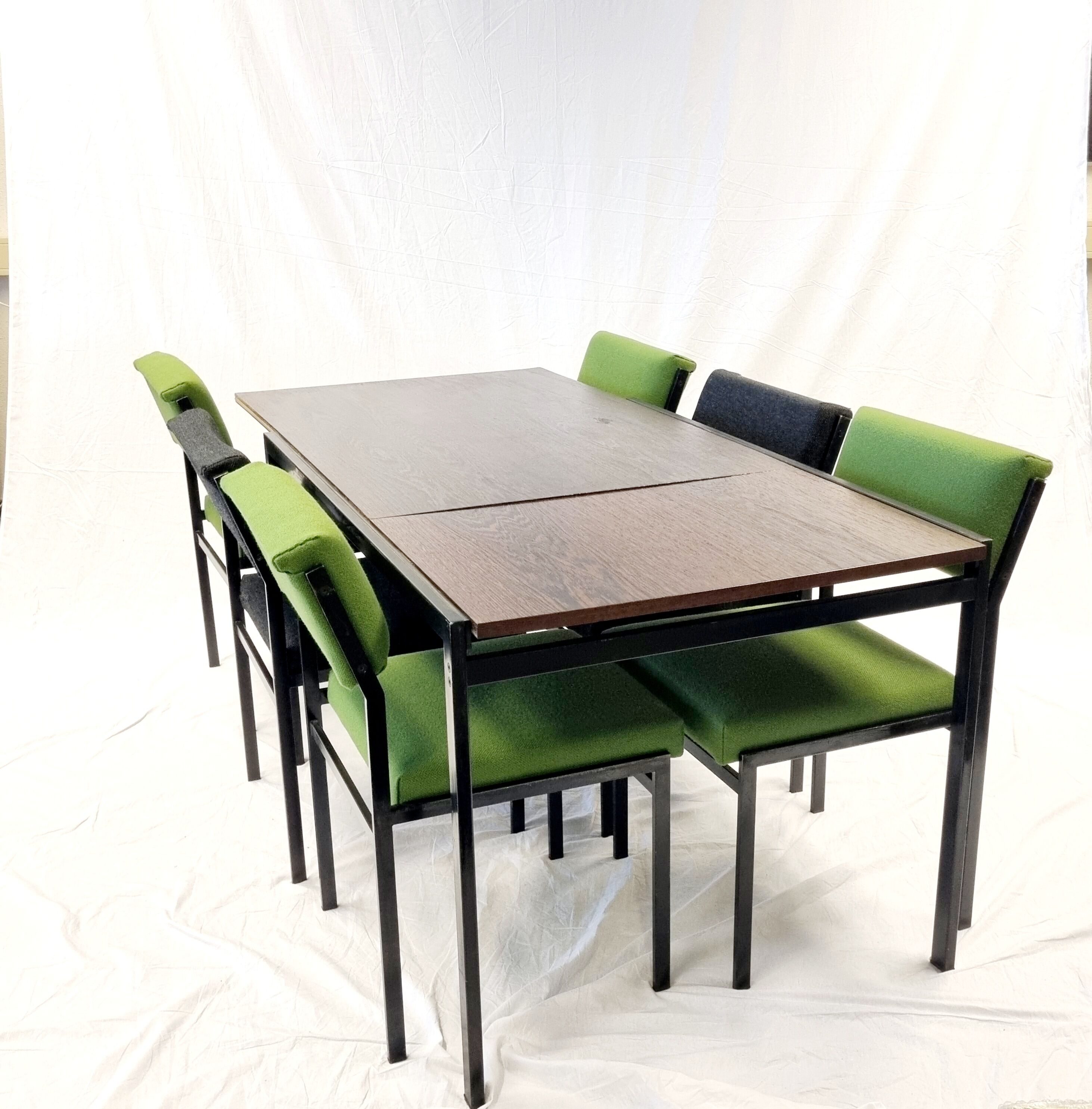 Japan Series Dining Table and Chairs by Cees Braakman for Pastoe, 1960s, Set of 7