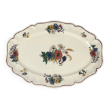 Large "Agreste" dish from Sarreguemines, early 20th century.