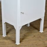 Restored vintage iron and glass medical cabinet, 1970s