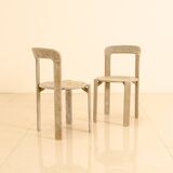 Set of 6 khaki chairs by Bruno Rey for Dietiker 70's
