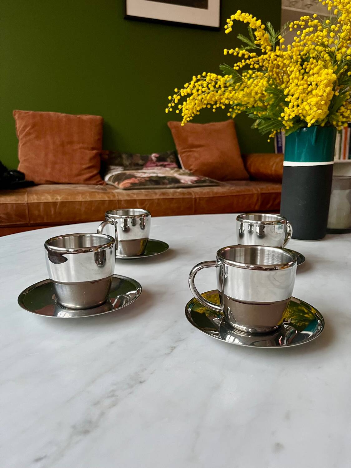 Stainless steel coffee service