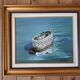 Oil on canvas by Roland Rochefort signed and framed Fort Boyard