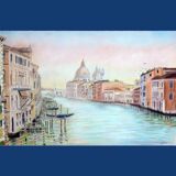 Dibujo de Venecia. Grand canal.