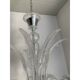 Transparent Murano-Style Venetian Glass Chandelier Featuring Fern (“Felci”)