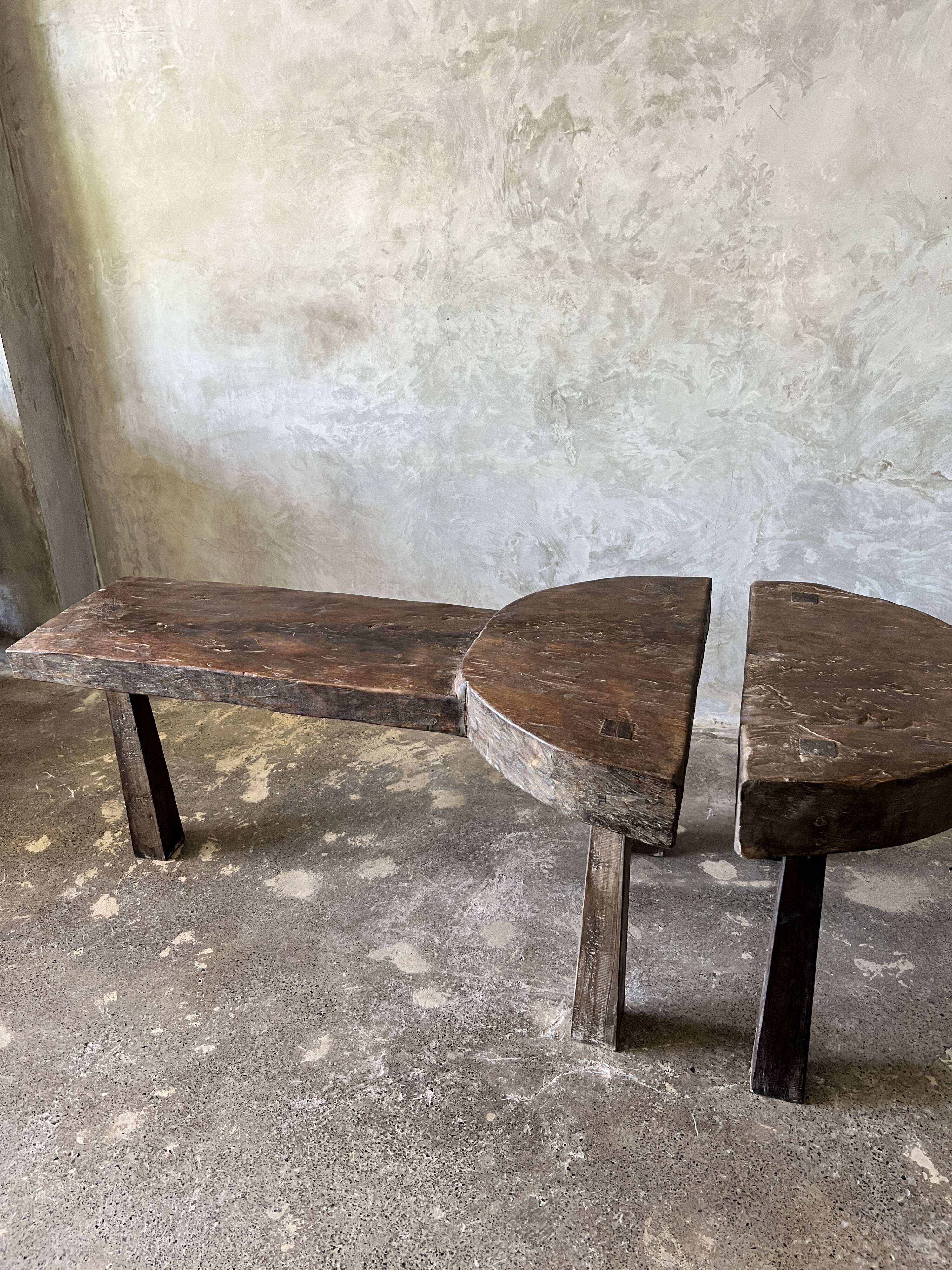 Modular bench or coffee table in 2 parts L:2m W:60 H:46