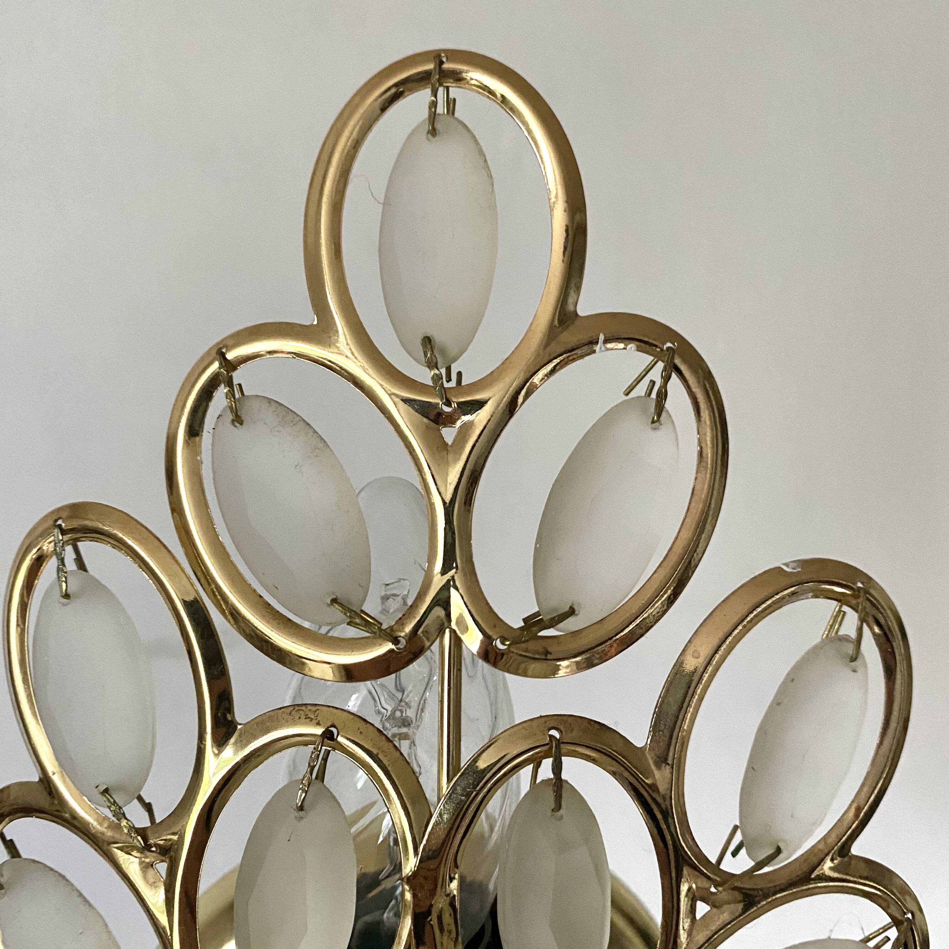 Pair of flower sconces, tassels from the 70s and 80s