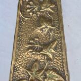 Embossed metal vase by alfred daguet, 1900 art nouveau period