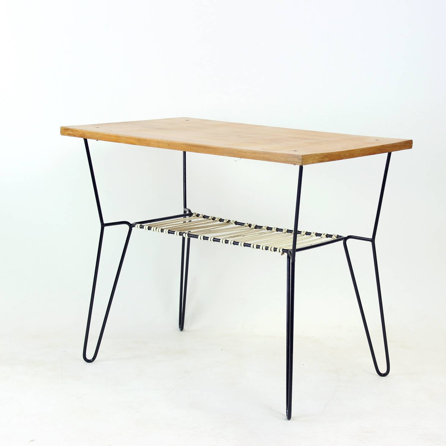 Coffee Table With Metal Base, Czechoslovakia 1960s