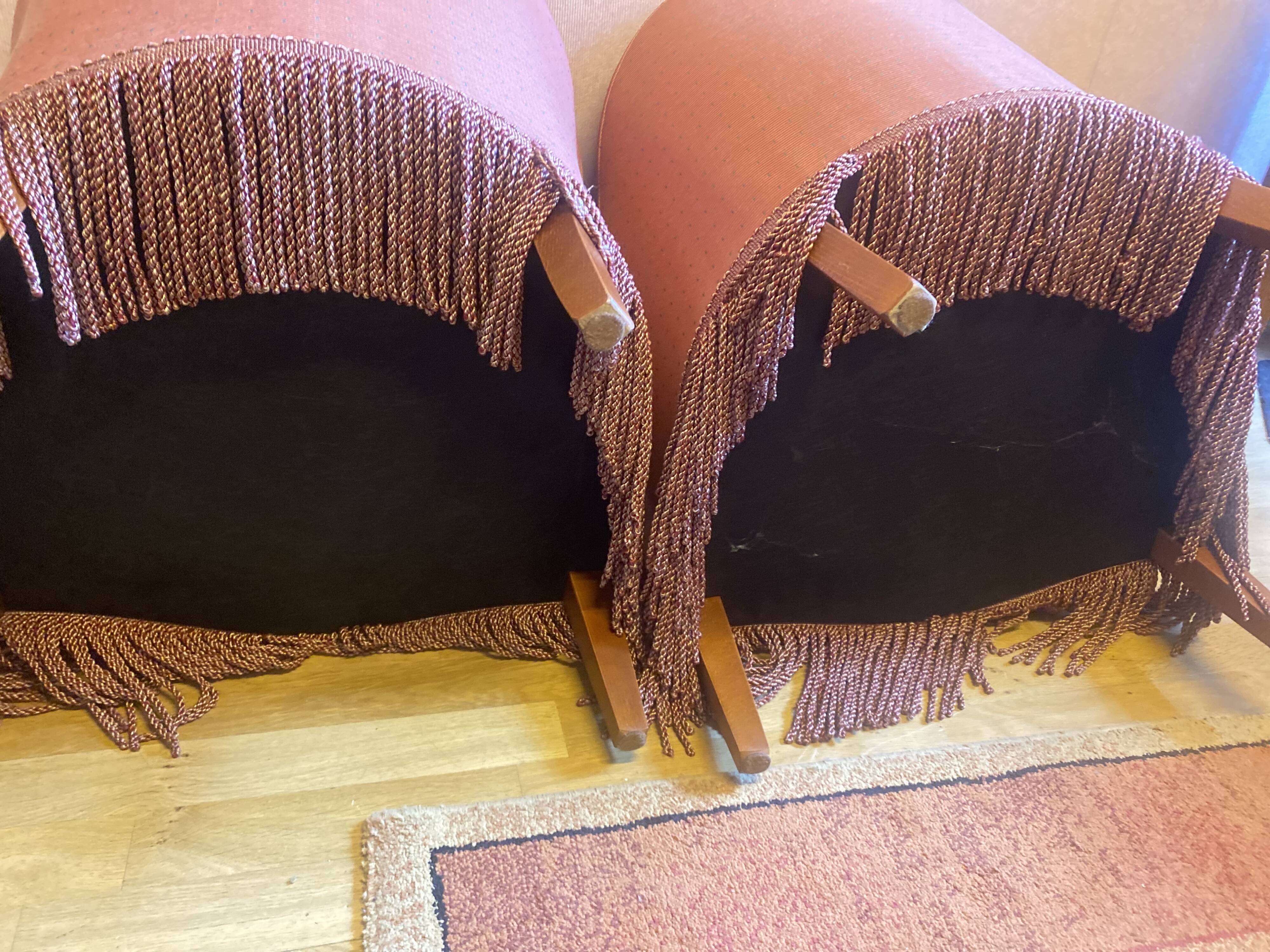 Pair of pink toad chairs