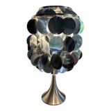 Lampe pastille pied tulipe fin année 70
