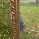 Large antique gilded mirror, wood and stucco gadroons, partially de-mercury