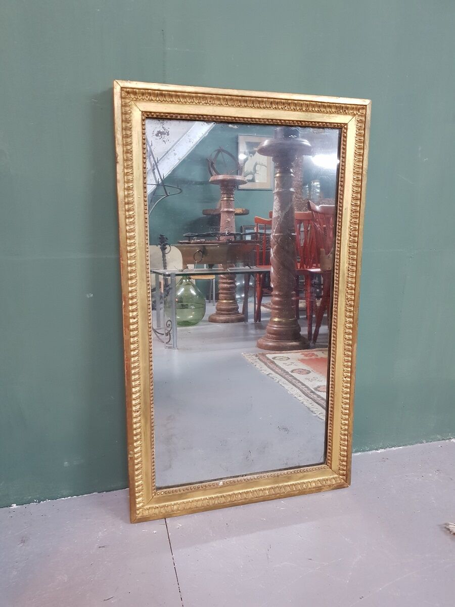 Antique french gilded Louis XVl mirror with mercury glass