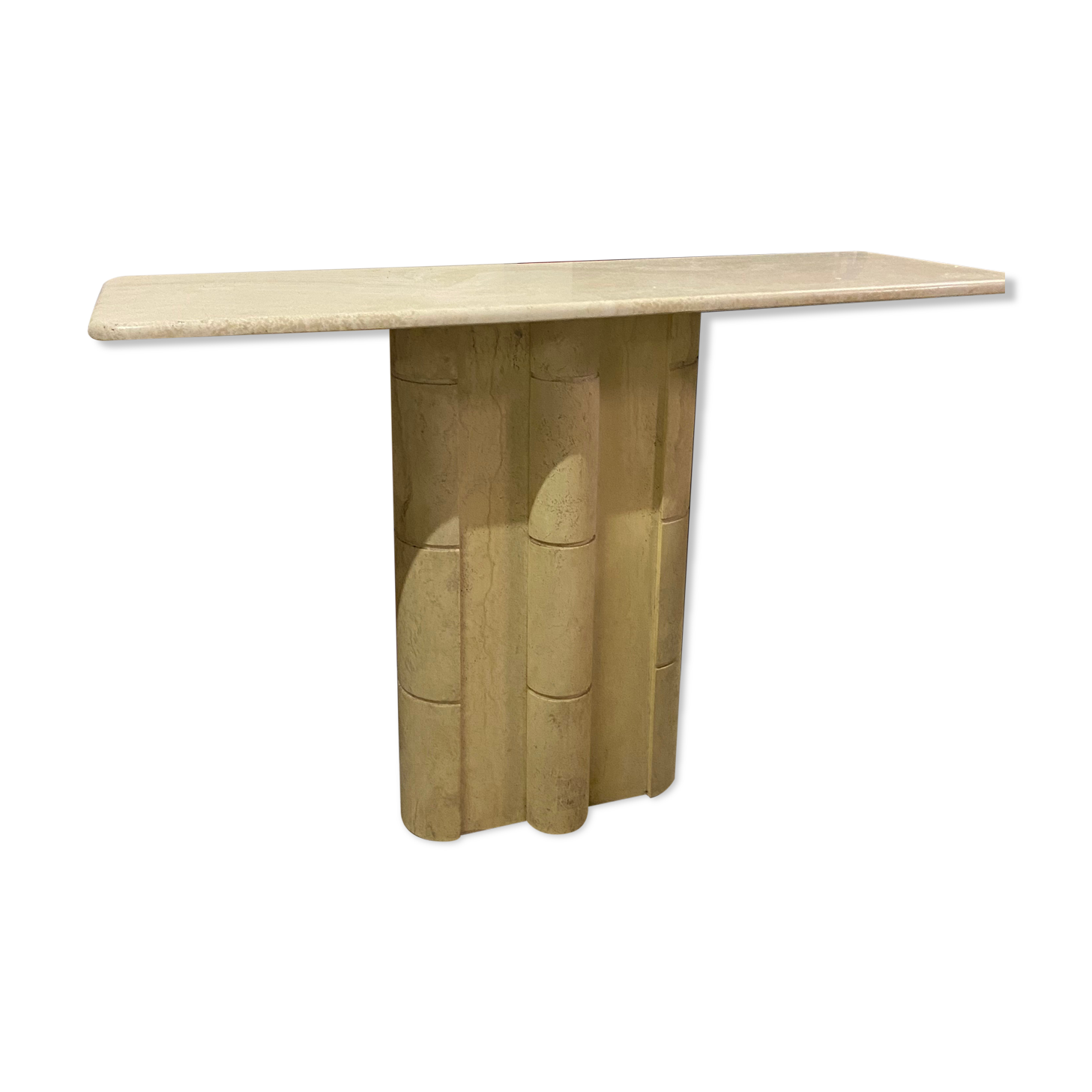 Artelano travertine vintage console table