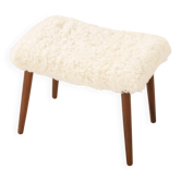 Pouf danois en peau de mouton, années 1970