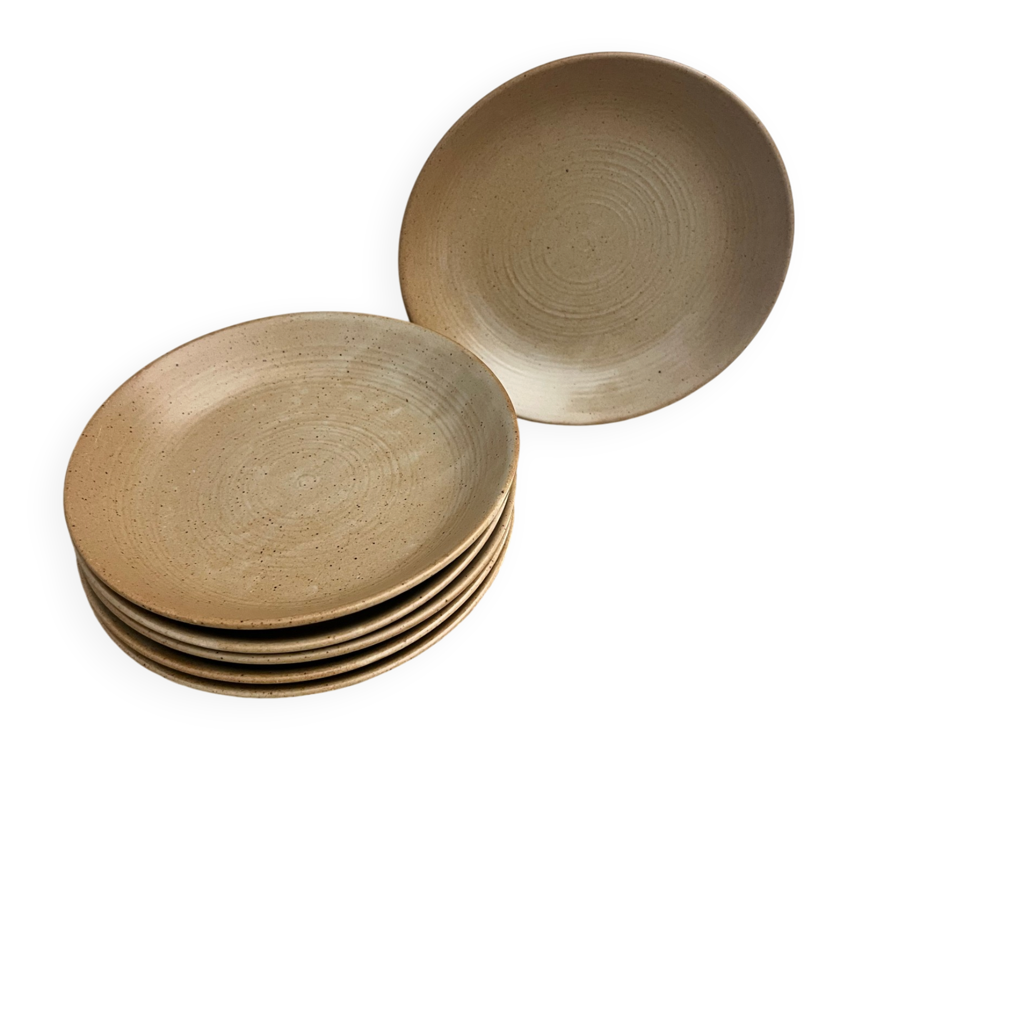 6 deep plates in stoneware