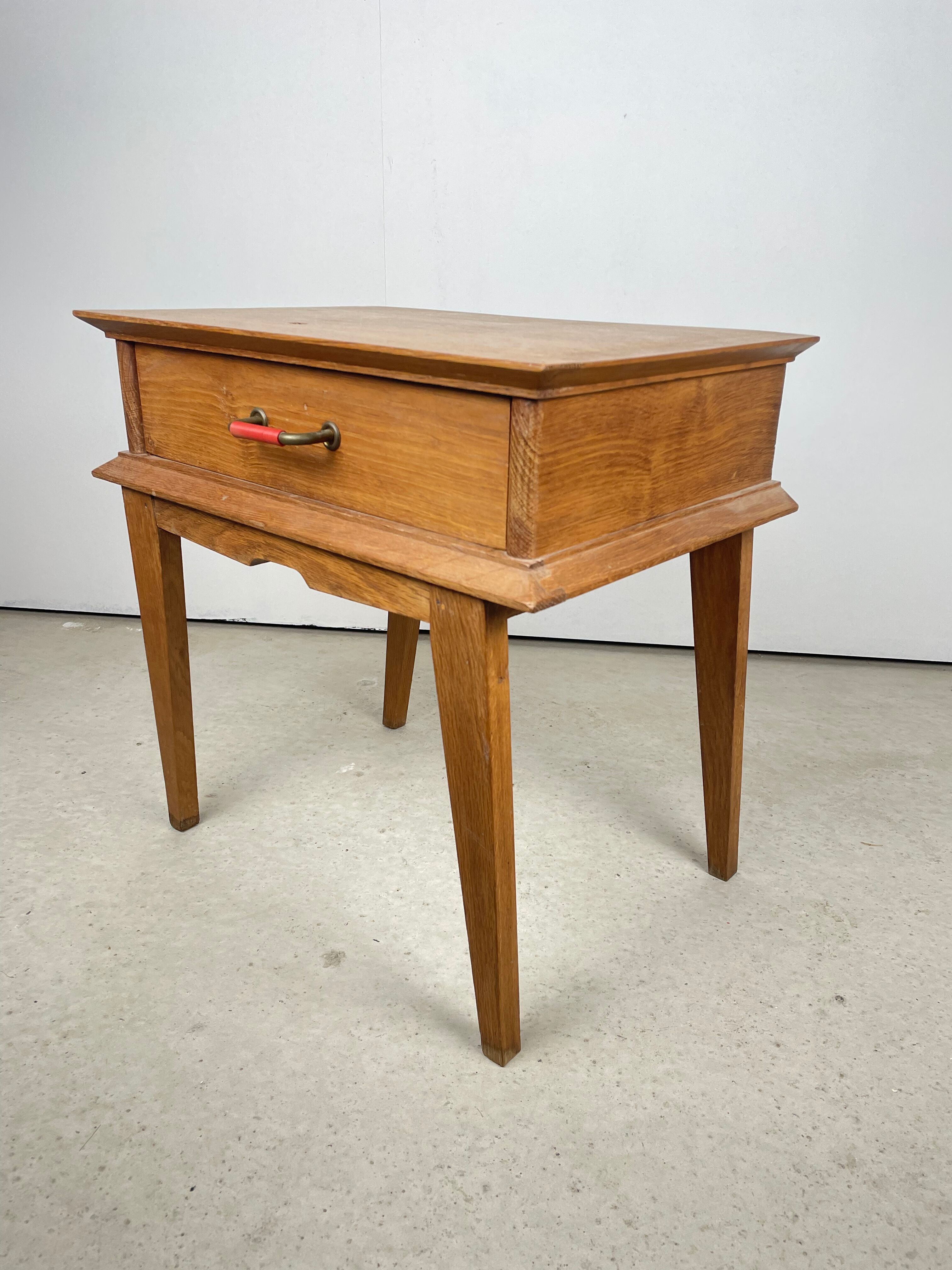 Bedside table feet compass 1950