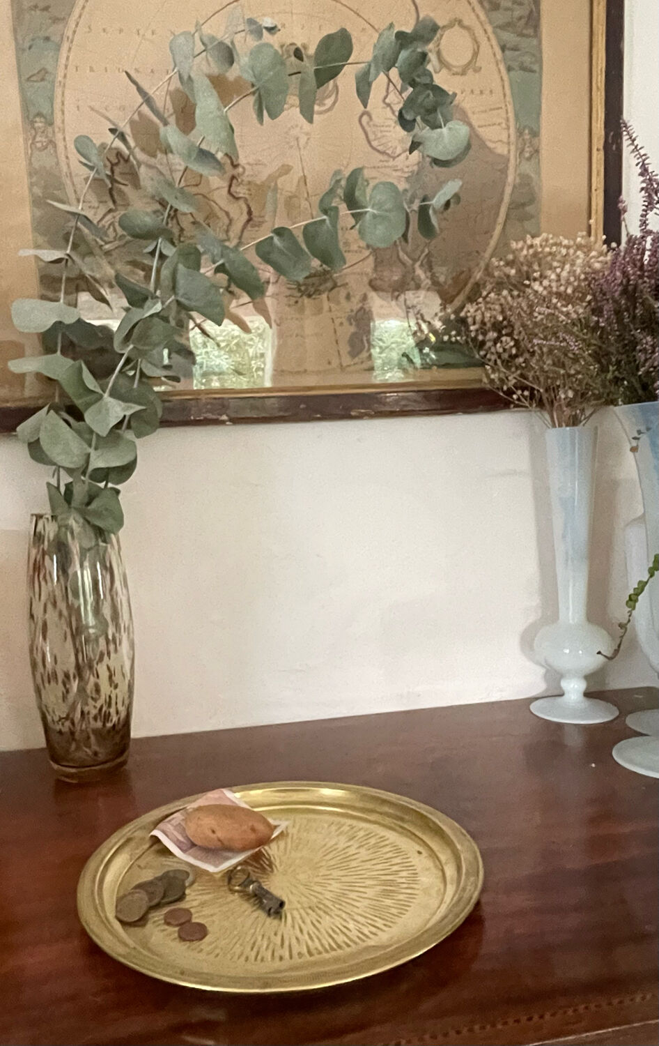 Old brass pocket tray