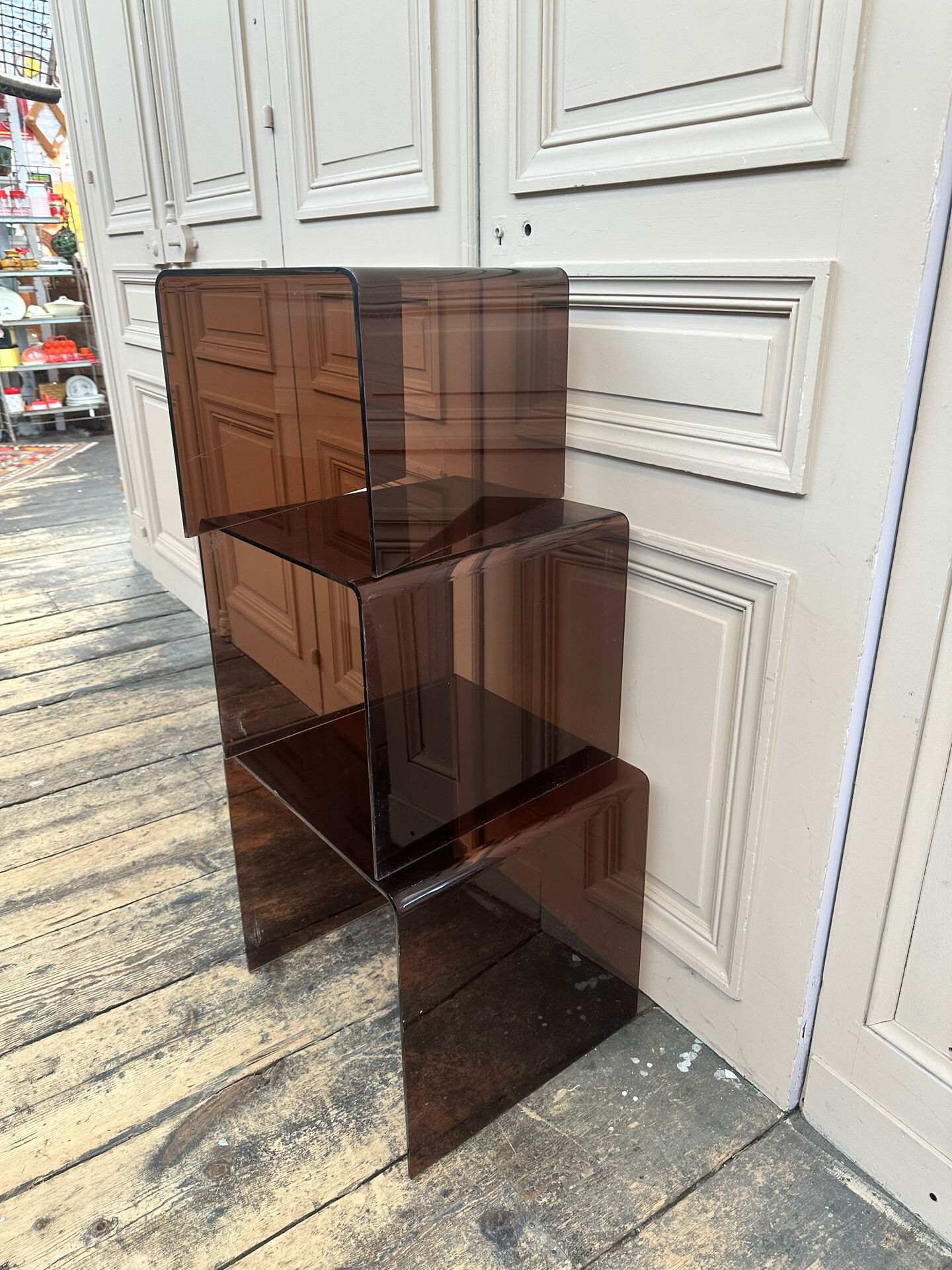 Table gigogne plexi