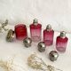 Set / Toiletries / Pink crystal bottles, 1920s