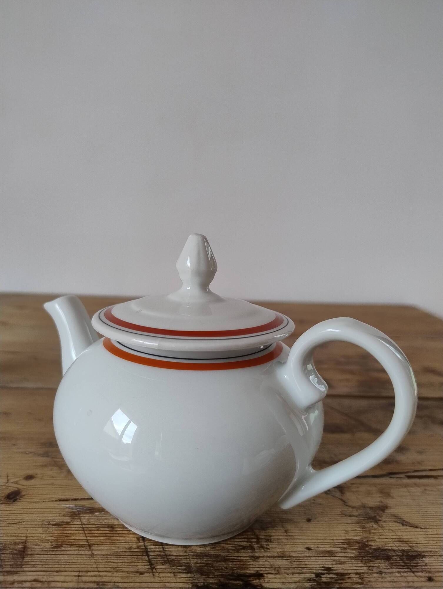 Vintage porcelain teapot from the Auteuil porcelain factory.