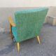 Armchair year 50 green fabric