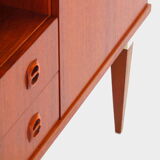 Vintage mid century high quality Danish design highboard buffet cabinet made of teak, 1960s