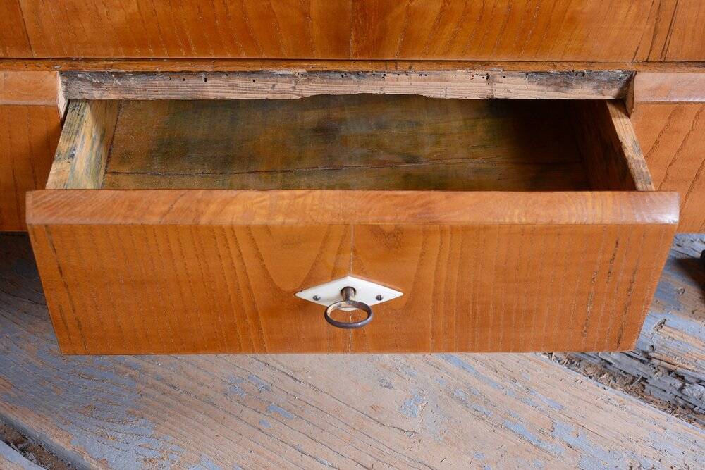 Small Antique Biedermeier Cabinet in Ash and Spruce, 1830s