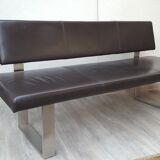 Leather office bench