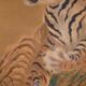 Roaring tiger - Ink - Japan - signed Tessen and dated 1937