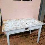 Pastel blue farm table