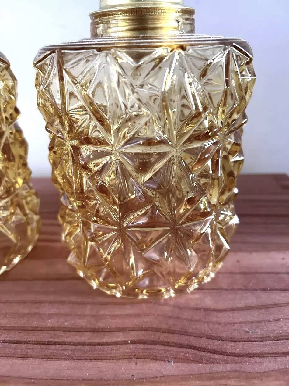 Pair of gold glass wall sconces