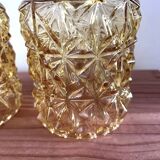 Pair of gold glass wall sconces