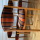 Set of 4 vintage chairs fabric and wood