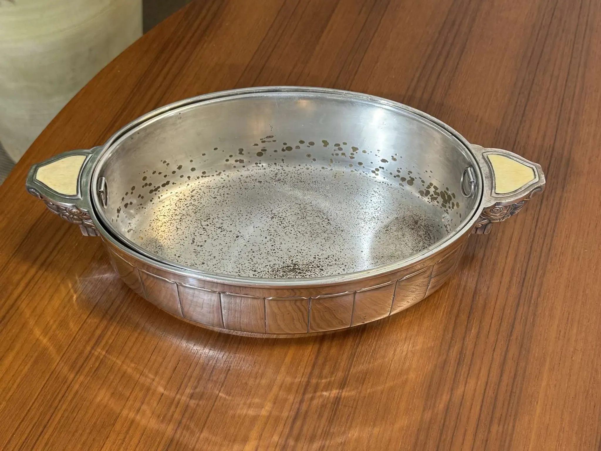 Silver-plated metal jardinière from the Art Deco period - Saglier Frères