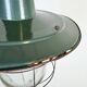 Industrial Green Enamel Cage Pendant Light, 1960s