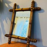 19th century bamboo mirror
