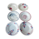 Set of six mismatched antique soup plates
