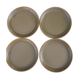 Set de 4 assiettes plates Sarreguemines en grès